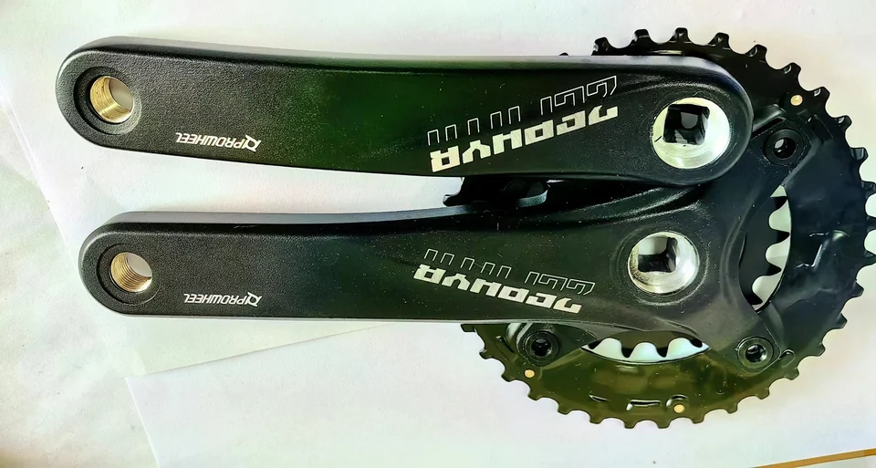 Prowheel MTB Bike Crankset 10 Speed ​​Double Rainring Dual 36T-22T Crank 170 mm zliatiny