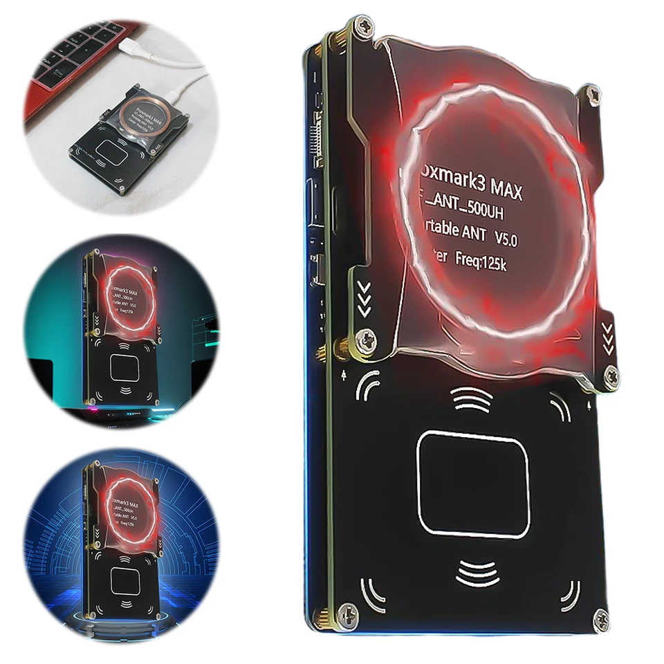 Proxmark3 Max Kit Badge Reader 13.56MHz 125KHz Smart Programátor Type-C+Micro NFC Smart Card Autor RFID NFC Copier Copier