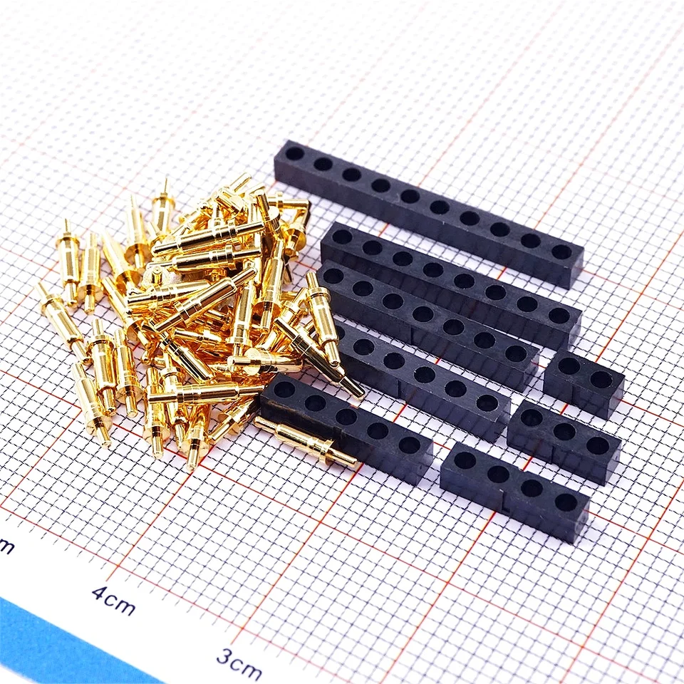 Pružina naložená konektor POGO PIN s jedným riadkom DIY 2 3 4 5 6 7 8 10 PILE PISTION 2,54 mriežky cez otvor PCB samec SMD SMT SMENNÁ PODPADA