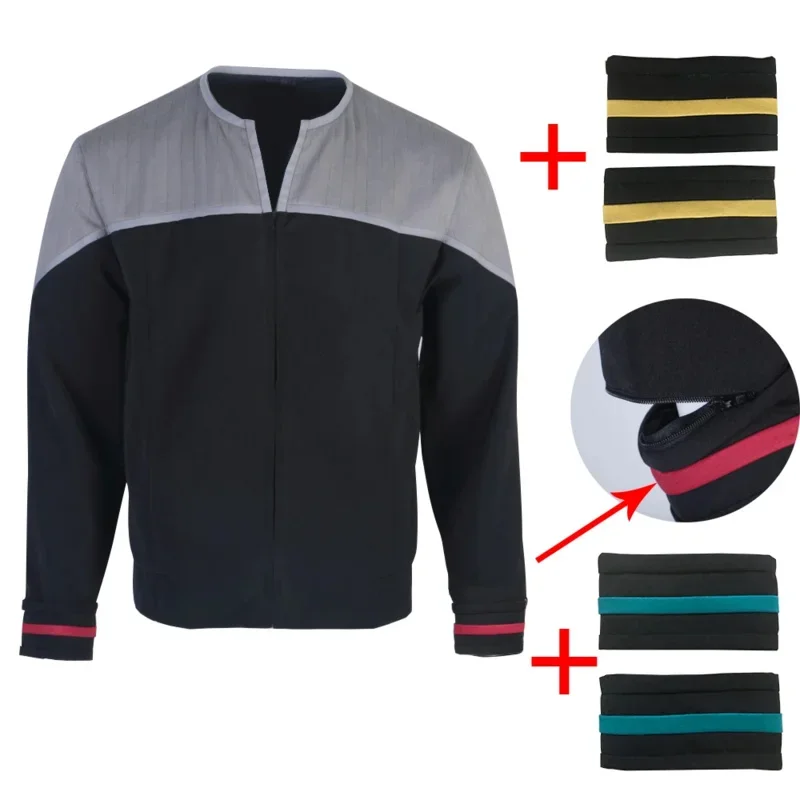 Prvý kontakt uniformy Deep Space deväť kapitána picard Sisko Starfleet Star kostýmy Trek Top Coat prop r