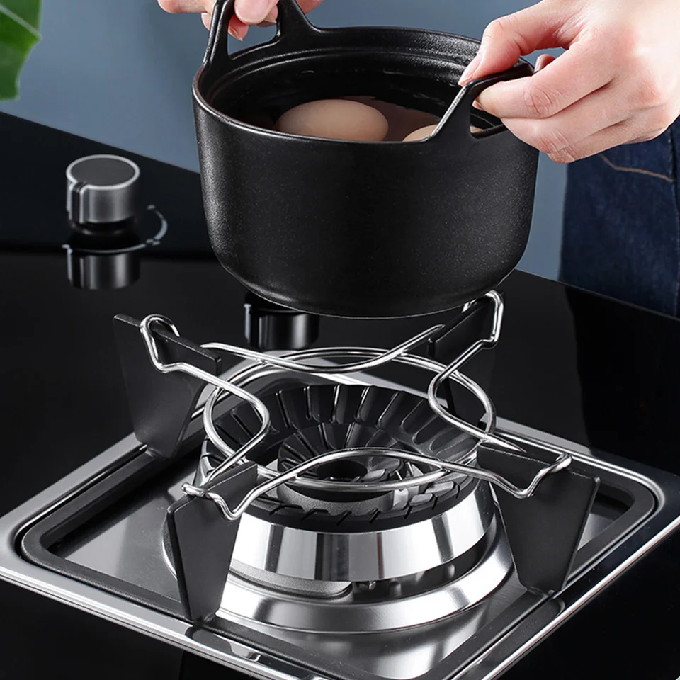Práca na stojane plynový dosah horáka Burner Roe Seclt Rack pre kuchynský kachle plynový hrniec Reduktor Trivete mriežky rošty horák