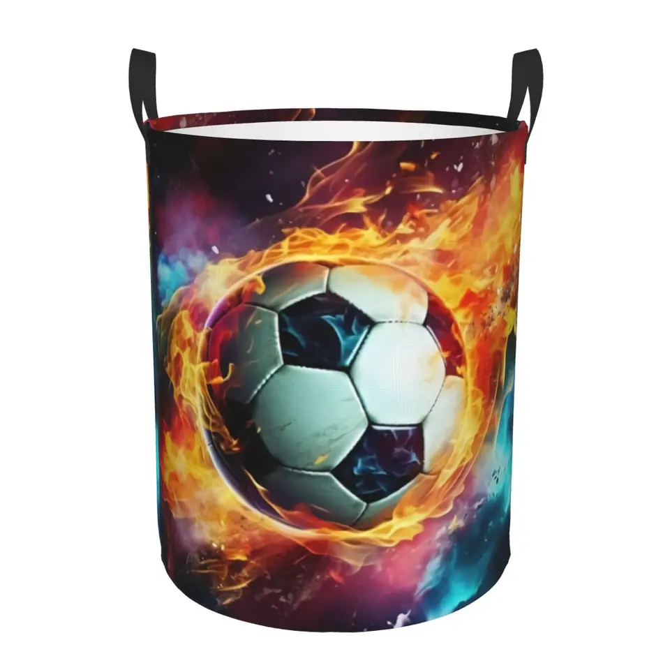 Práčovňa na vlastné Fire & Ice Futbal Práčovňa prekážajú veľkým úložným kôšom detská materská hračka Organizátor