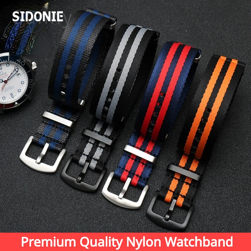 Prémiová kvalita Nylon WatchBand pre Omega Seamaster 300 Water Ghost Party 20 mm 22 mm pre MIDO Rolex Tudor Vojenské hodinky remienok