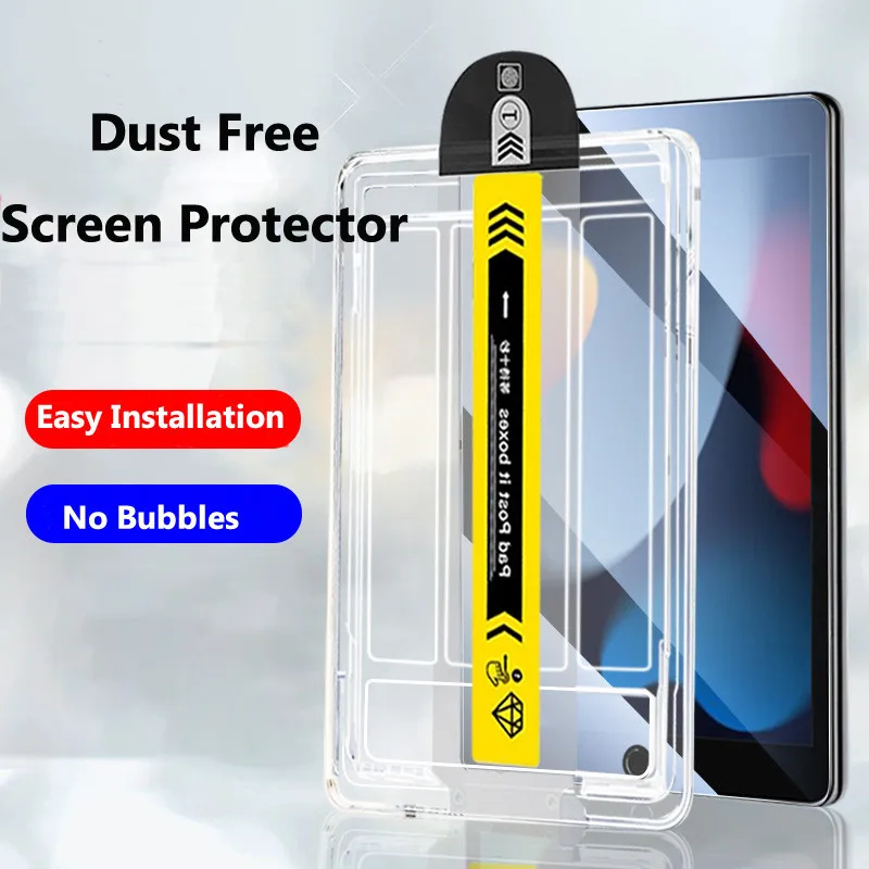 Prémiové temperované sklo pre iPad Pro/vzduch 11/13 palca 12,9 10,9 9. generácia 10,2 vzduchu 5 4 3 2 1 Mini 6 10,9 9.7 Ľahká inštalácia