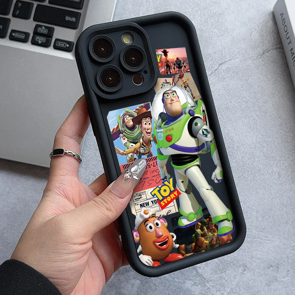 Príbeh hračiek Buzz Woody Case pre Samsung Galaxy S24 S23 S22 S21 Fe Ultra Plus 5G Note 20 Pro M54 Ladder Lens Soft TPU Cover TPU