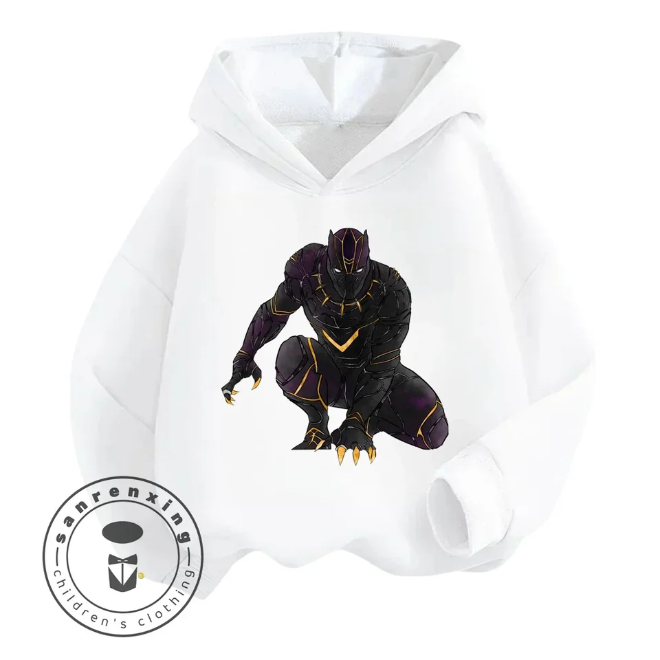 Príležitostná zbierka karikatúry Black Panther Perfektná zmes čistoty kreativity a umeleckej citlivosti Deti s dlhým rukávom mikiny