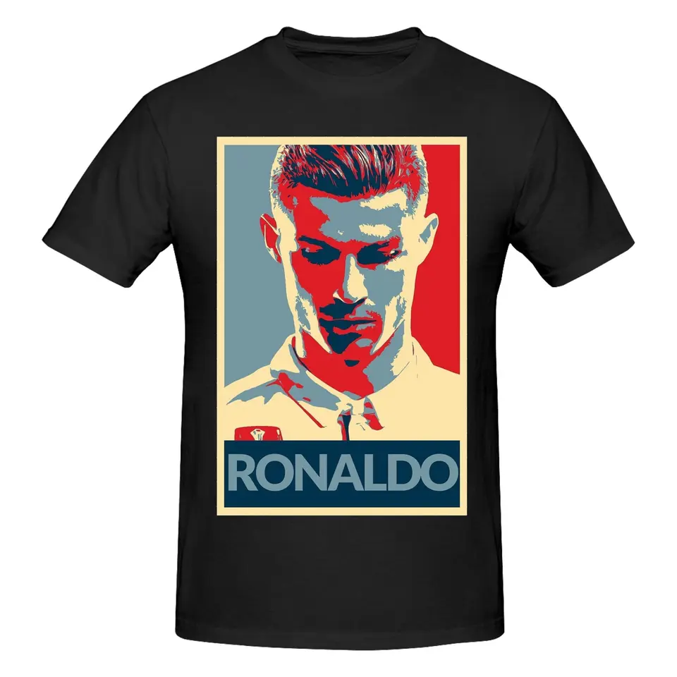 Príležitostné Cristianos Ronaldos CR7S Futbalové tričko Pánske bavlnené krátke rukávy O-Neck letné Top Top Tee