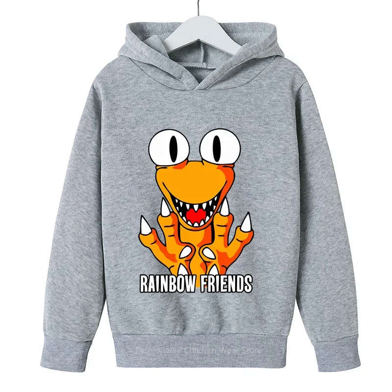 Príležitostné dúhové priatelia mikina Kids Chlapci Oblečenie Dieťa Top Cast Cartoon Tlač teplého kabátu Dievčatá Dievčatá mikina s dlhým rukávom