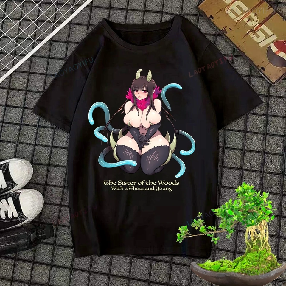 Príležitostné hentai tlačené tričko Top Hentai Cartoon Unisex Trend Harajuku s krátkym rukávom Unisex tričko Grafické veľké tričko