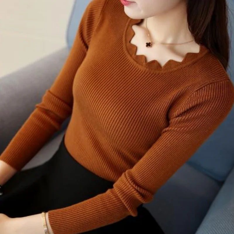 Príležitostné masívne sveter Ženy pletené štíhle biele pullover s dlhými rukávmi 2024 Jeseň zimné zimné motýľový kokľuč, žien, žena 7167 50