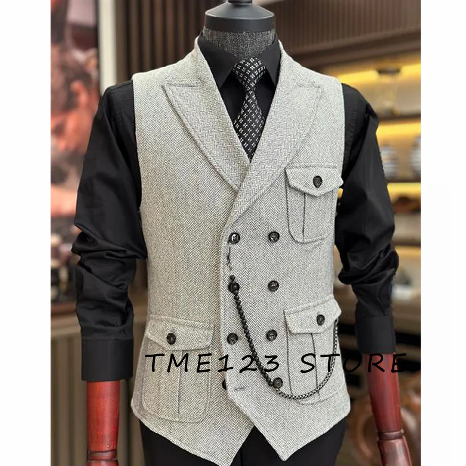 Príležitostné pánske masívne farebné vesty sleď Slim Fit v krk tuxedos školský večierok vesty na svadobný banketový nočný klub