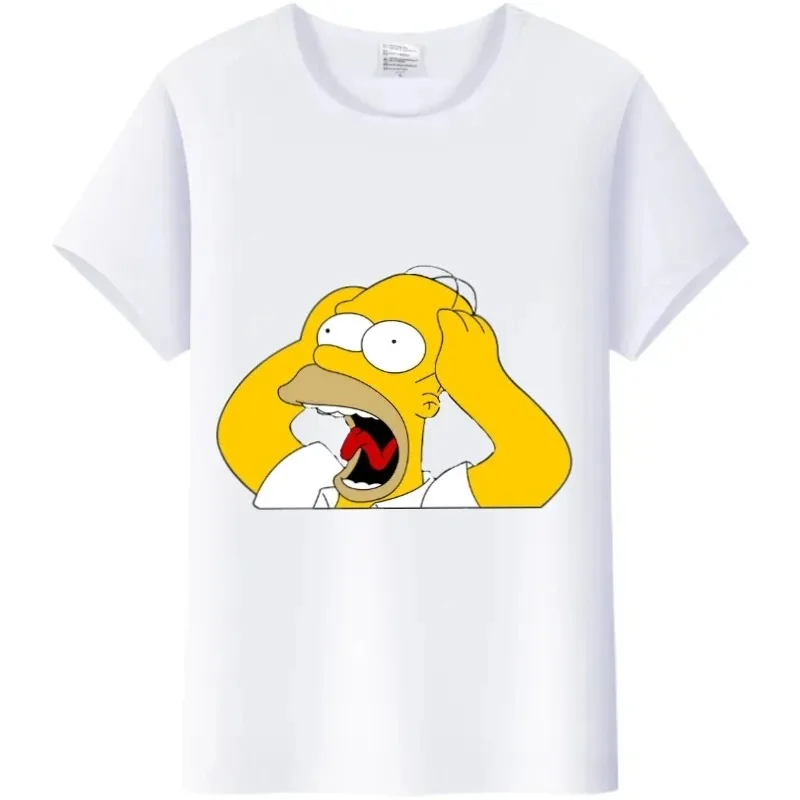 Príležitostné tričko Simpsons Dámske košele košele karikatúry mužov oblečenie módne rodina blúzky 90. roky streetwear biele topánky s krátkym rukávom