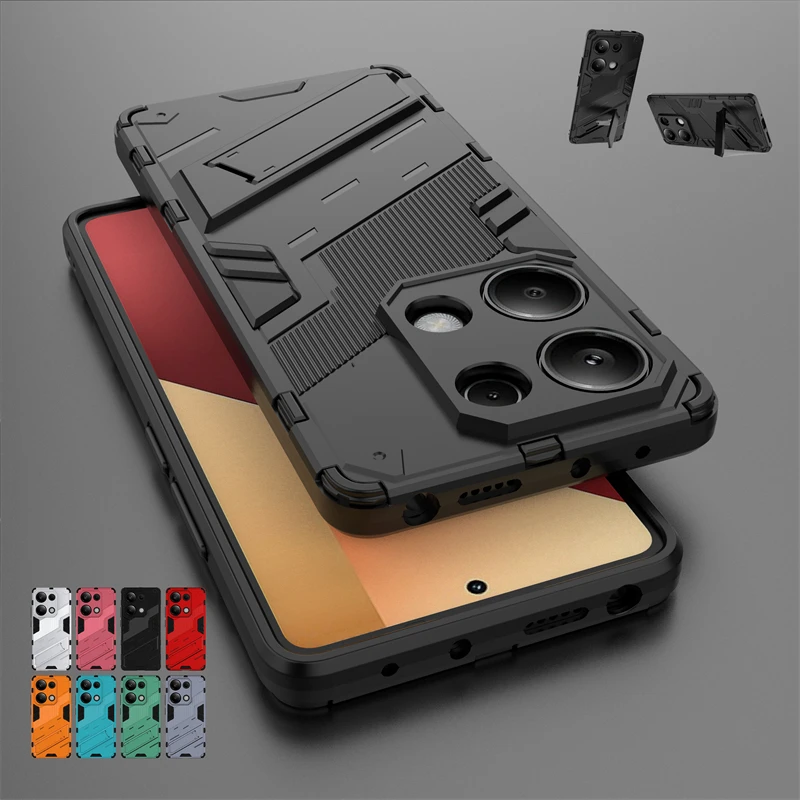 Prípad držiteľa pre kryt Poco M6 Pro Xiaomi Poco M6 Pro 4G CAPAS Nový brnenie Telefón BUHER ZA