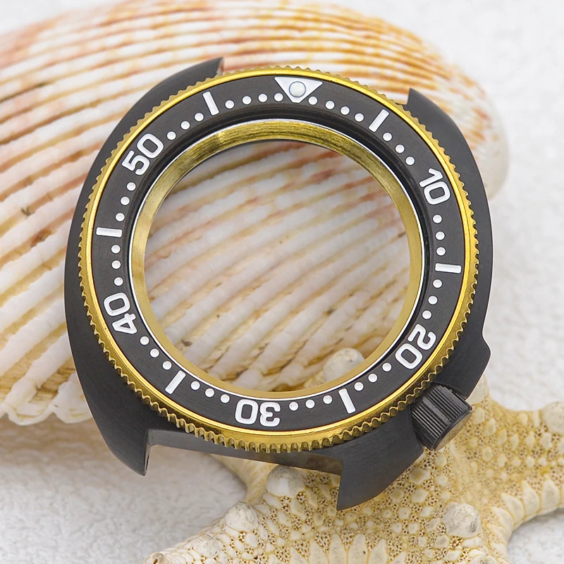 Prípad korytnačky Seiko NH35 PASE SKX Vložte MOD 6105 PASE FITS FOR PRE NH35 NH36 Pohyb Transparentné prípady Spätné potápanie hodinky