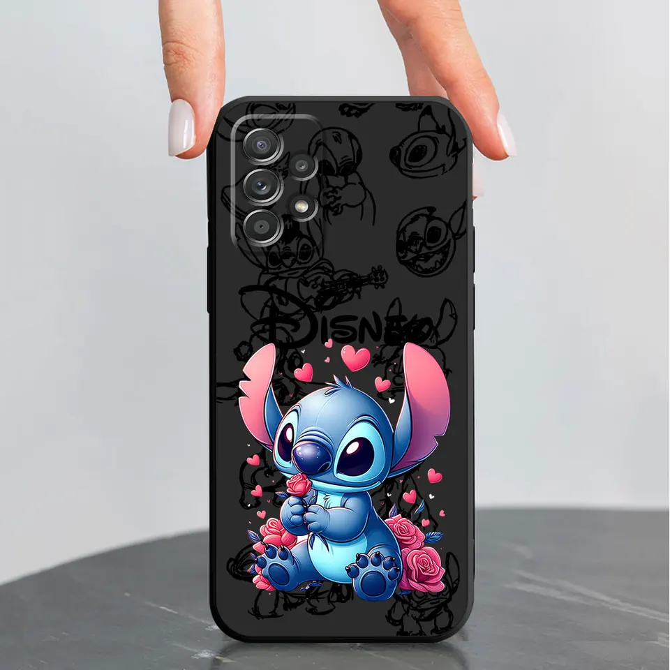 Prípad krycieho pre Samsung Galaxy A70 A03S A20E A01 A31 A31 A04 A10 A10S A50 A03 Core A71 A05 A05S A30 A30 A02 A41 Lovely Disney Stitch Disney Stitch