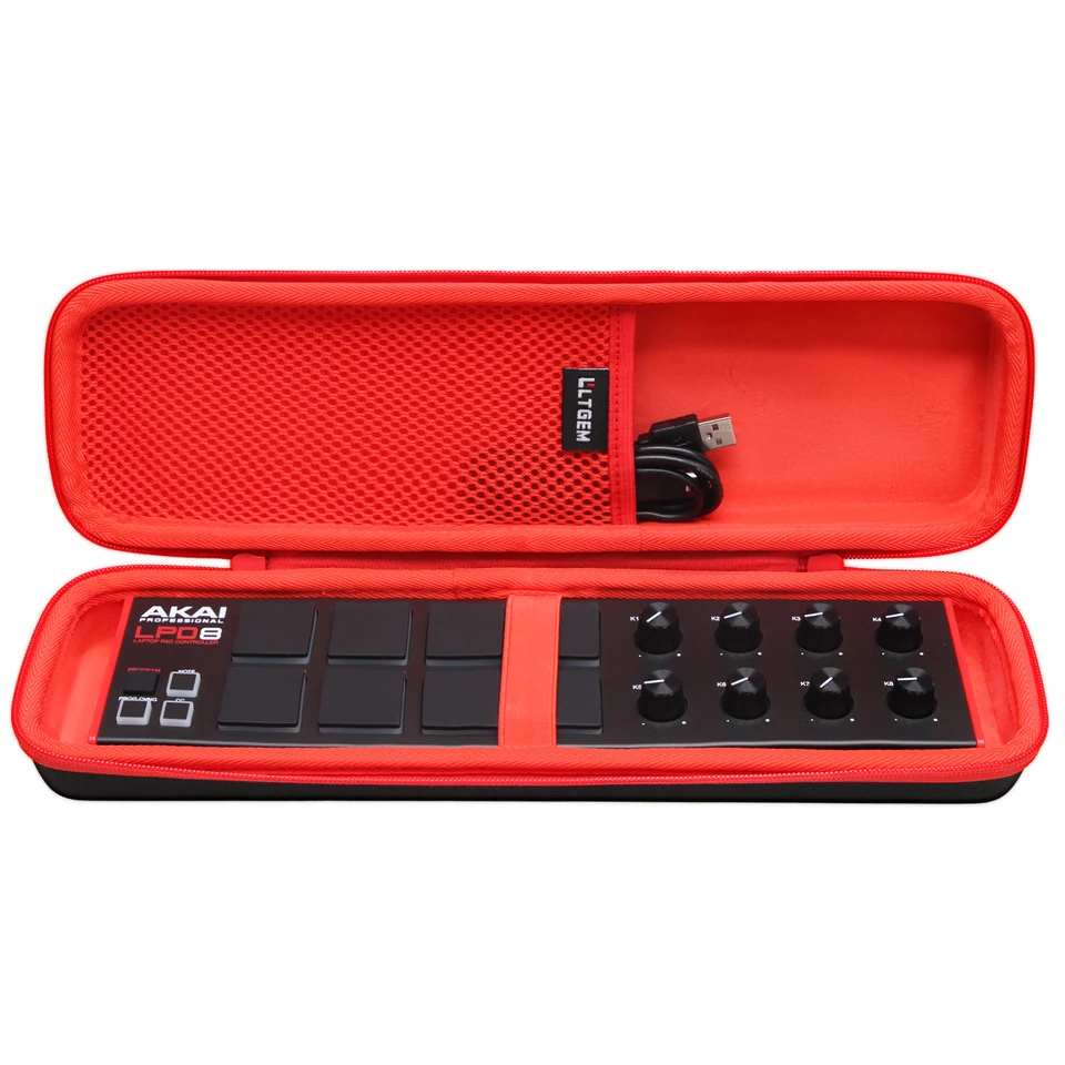 Prípad LTGEM pre prípad Akai ProfessionAltgem pre Akai Professional LPD8 - USB MIDI ControlLe Hudobné zariadenie Storage Box
