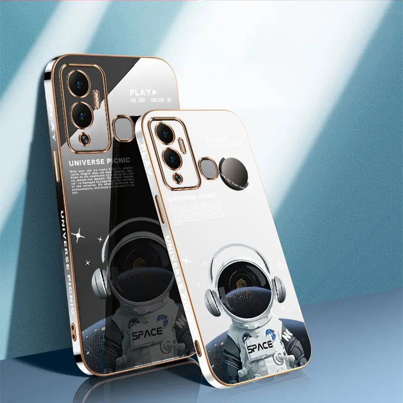 Prípad luxusného pokovovania Spaceman pre Motorola Moto E6S E7 G8 G10 G10 G22 G30 G50 G52 G53 G60 Plus 5G Power Soft Cover