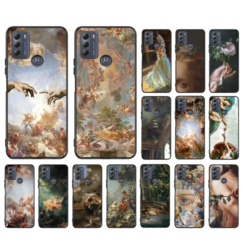 Prípad maľovania renesančnej umeleckej maľby pre Motorola Moto G Stylus 5g G Play g 5g G Pure E20 E20 E32 E40 E13 Edge 50 Pro 50 Fusion