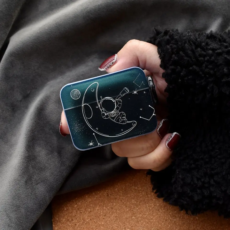 Prípad pre Apple AirPods 1 2 Pro 3. generácia prípadu Spaceman Mesiac s kruhovými remienkami Fundas EarPods Cover pre AirPods Pro 3 Case