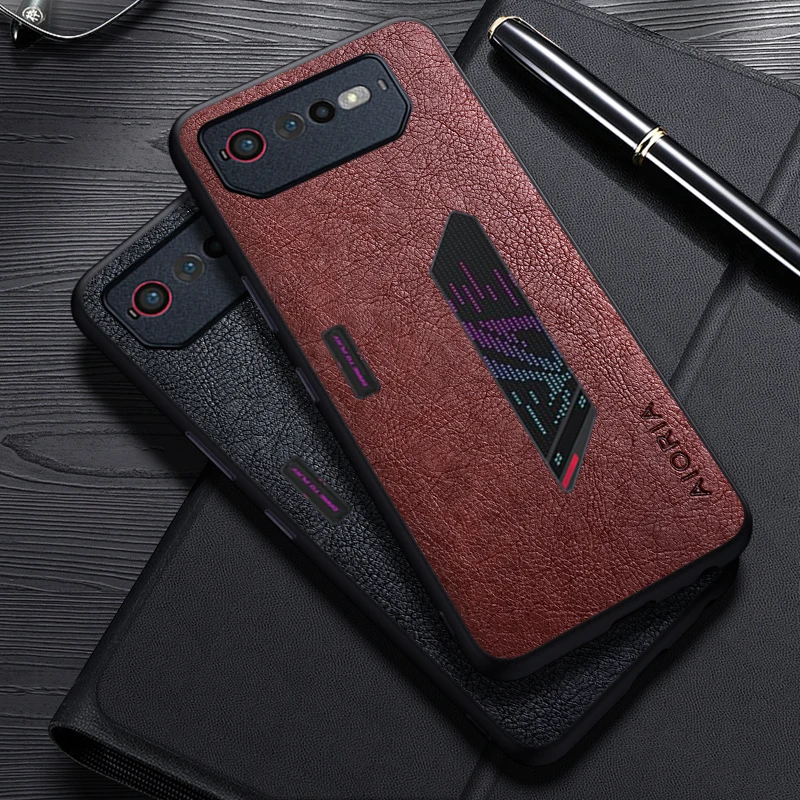 Prípad pre asus rog telefón 6 7 Simple Design Luxury Kožená obchodná obálka pre asus rog telefón 7 6 puzdro