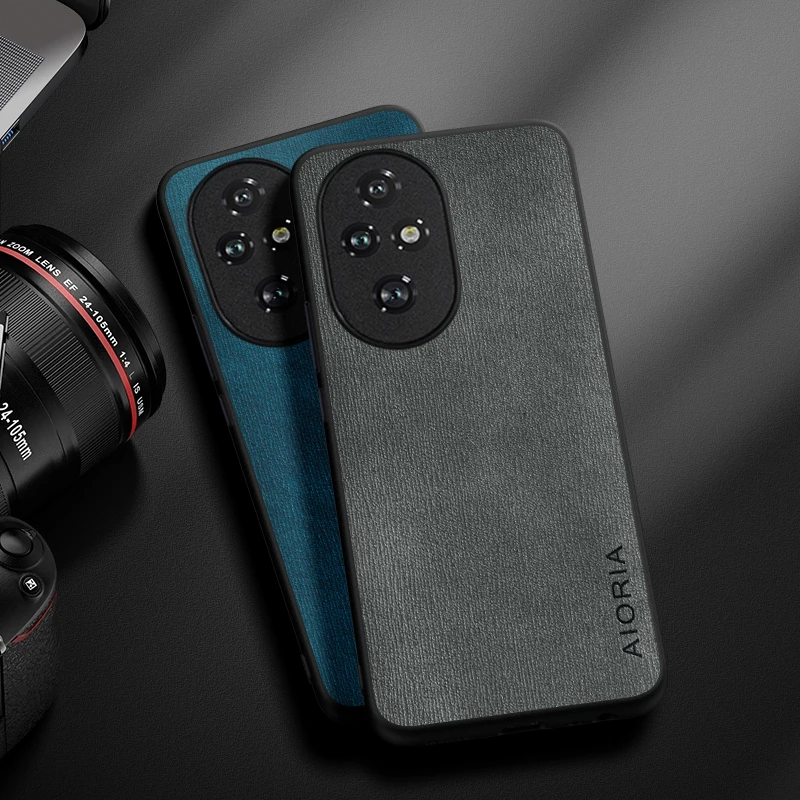 Prípad pre Huawei Honor 200 Pro Lite 10 Dizajn jednoduchý, ľahký, odolný kožený drevený obilie pre obilie pre Huawei Honor 20 Pro Case