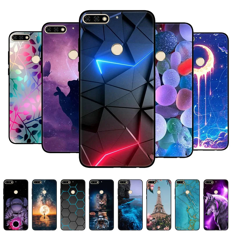Prípad pre Huawei Honor 7c puzdro Soft Silikone Phone Cover pre Huawei Honor 7c AUM-L41 TPU prípady Honor 7a Pro 5.7 7s 7c Pro Coque