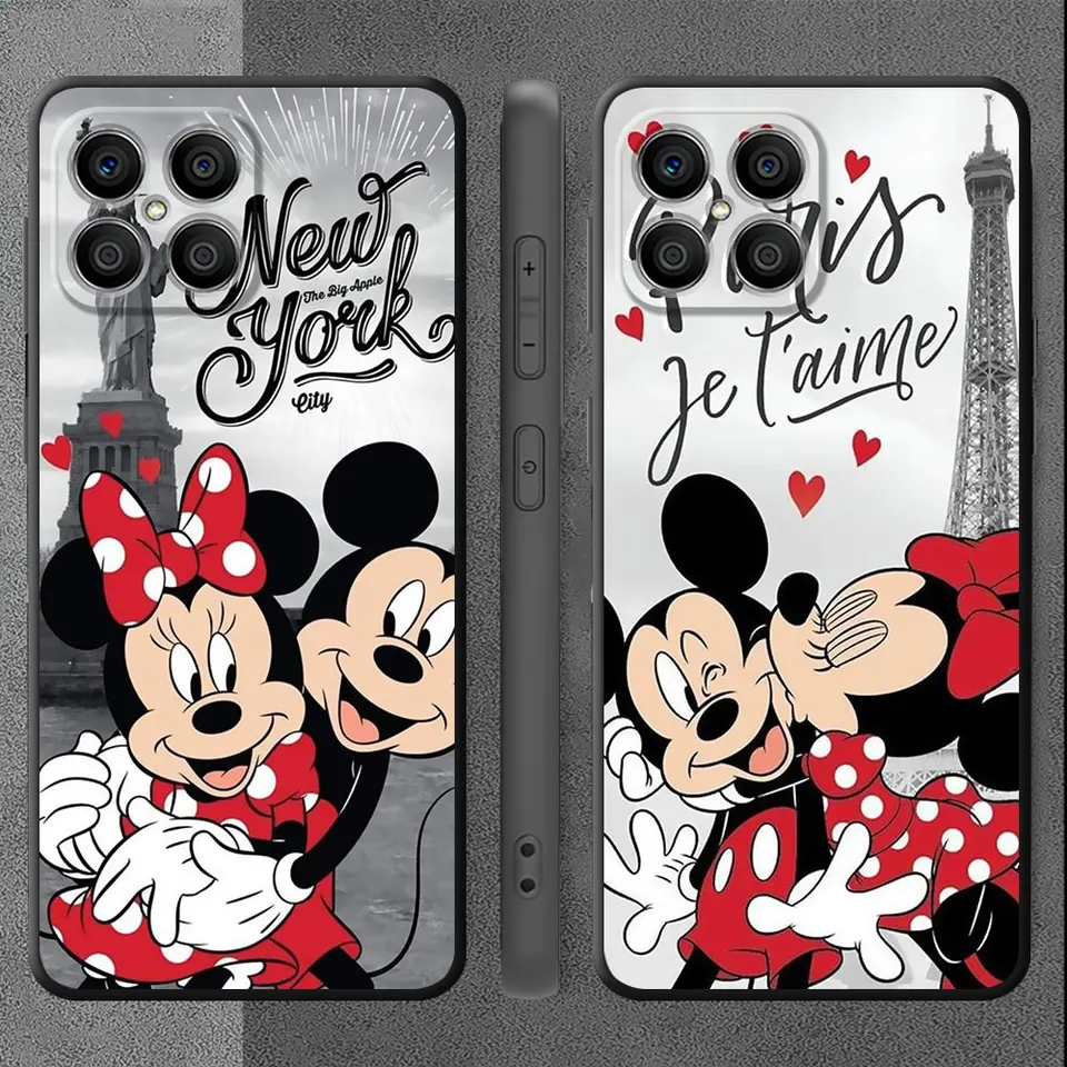 Prípad pre Huawei Honor X8 8x x9a x7 x6a x6 90 Pro 70 P50 P20 Lite P40 P30 X8A P SMART Z Funda Phone Cover Disney Mickey Minnie