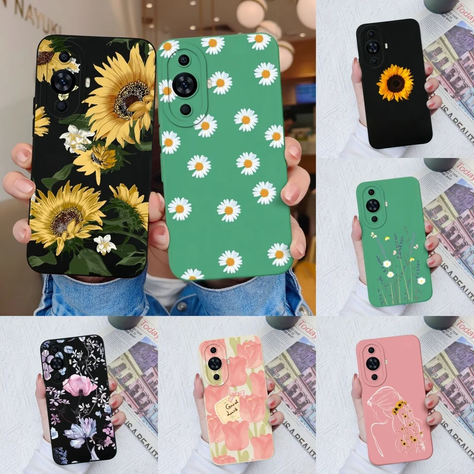 Prípad pre Huawei Nova 11 Nova 11 Pro Nova 11 SE Krásny slnečnicový silikónový ochranca