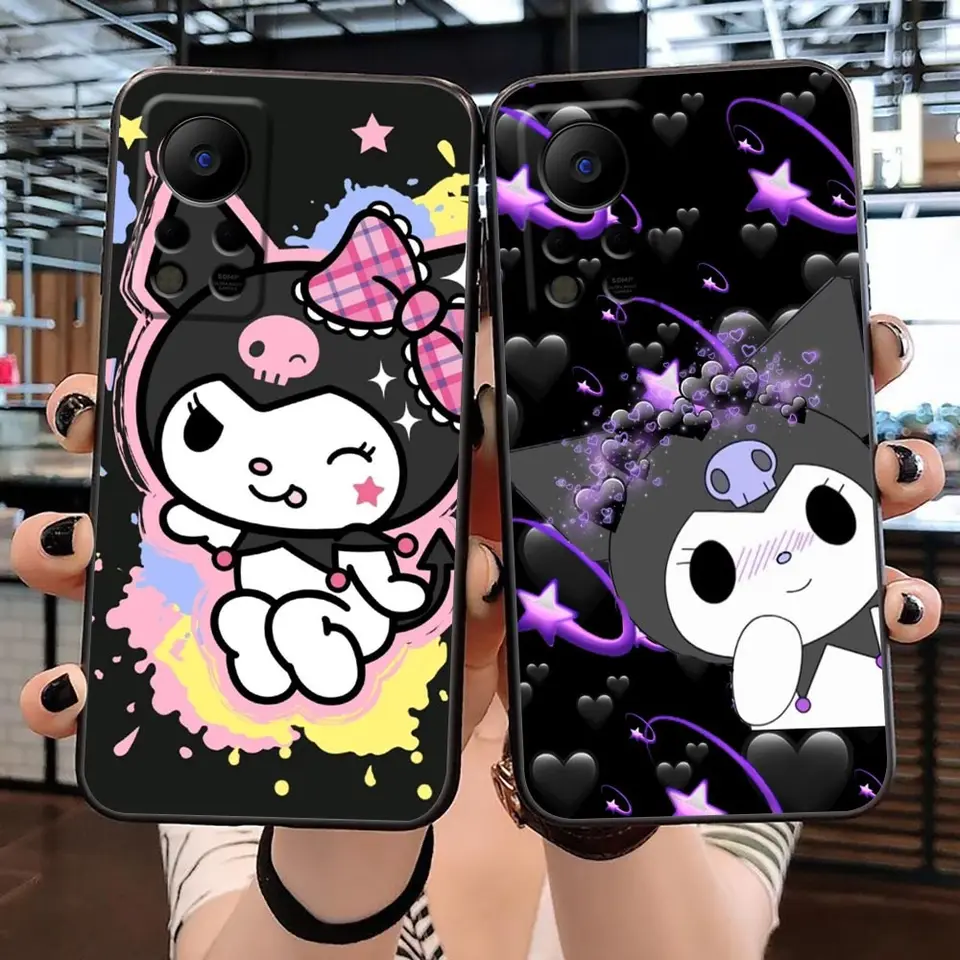 Prípad pre Infinix Tecno Spark 7 6 Air Go 5 Pro Hot 20 20i 20s 5G 12i 11 11S 10i 10i 10s 8 9 Play Case Cartoon S-Sanrio K-Kuromi