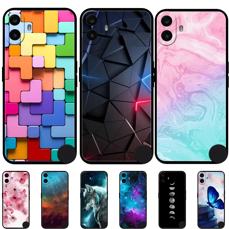 Prípad pre nič CMF Telefón 1 puzdro Silikone ochranný kryt pre nič CMF Telefón 1 jeden nárazník Protector Flowers Fundas Coque
