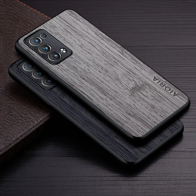 Prípad pre Oppo Reno 6 Pro Reno6 Pro Lite 5G 4G Funda Bamboo Wood Pattern Phone Cover Luxury Coque for Oppo Reno6 Pro Case