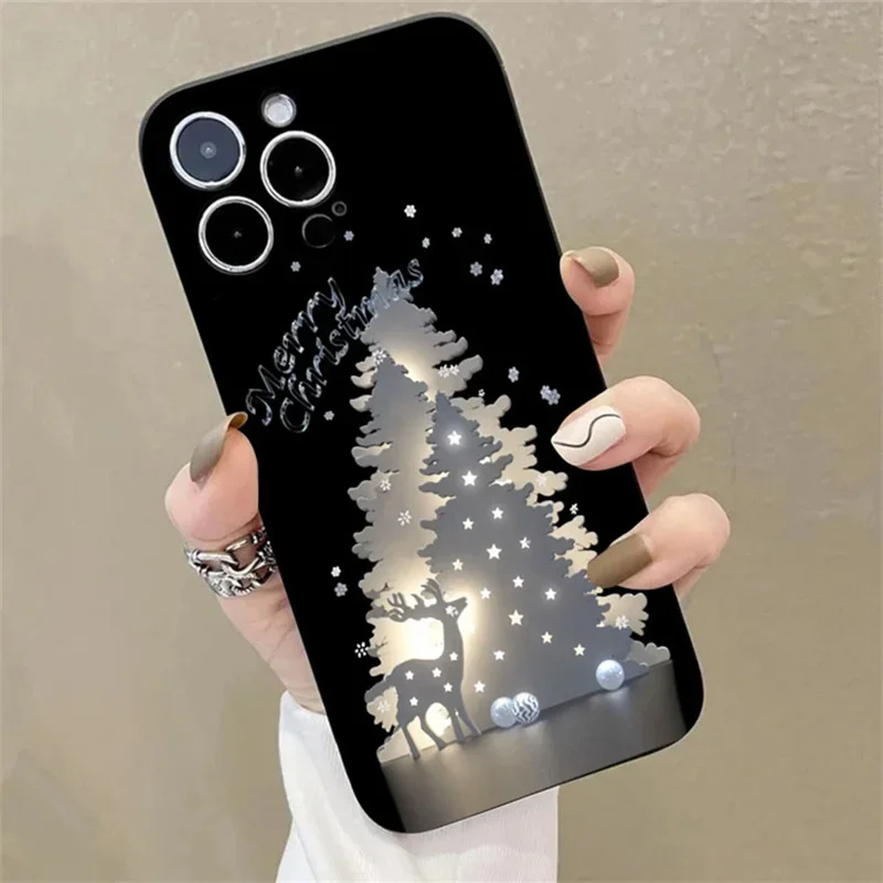 Prípad pre redmi poznámku 13 prípady vianočné jelene svetlá Soft Soft Pase Pase pre Xiaomi Redmi Note 12 Pro Plus 12S 11S 13C 14C Cover