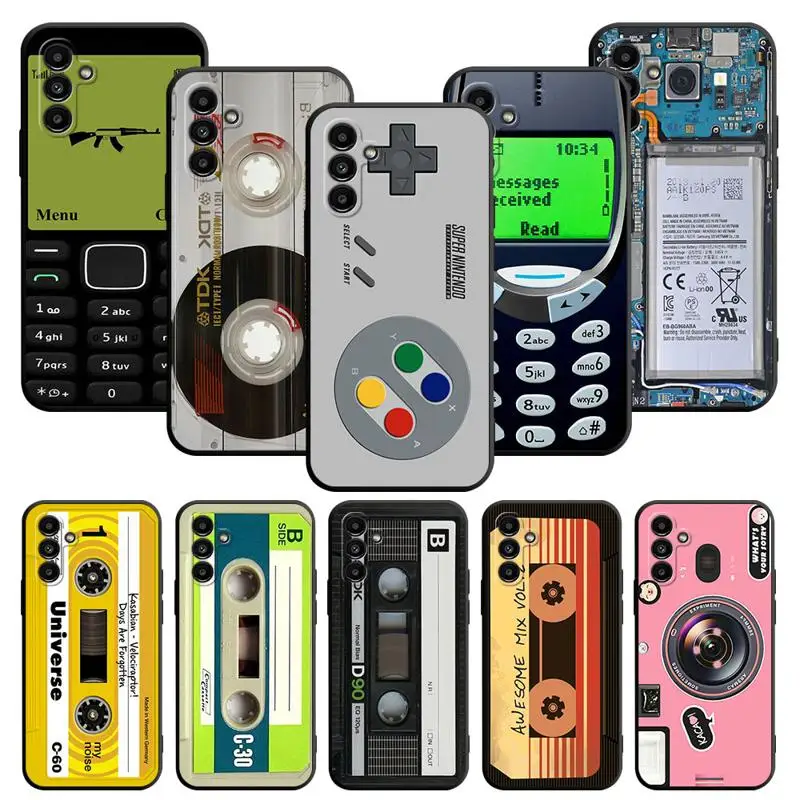 Prípad pre Samsung Galaxy A52 A53 A12 A13 A54 A32 A51 A71 A23 A33 A21S A13 5G A22 A50 Soft Soft Phone Coare Games Retro Camera Games