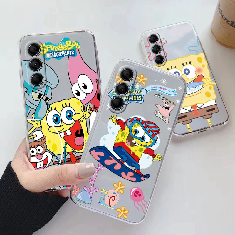 Prípad pre Samsung Galaxy M14 M34 M54 5G Cover SpongeBobs Squarepants Patrick Stars? Shell Soft TPU Funda pre Samsung M 14 Clear