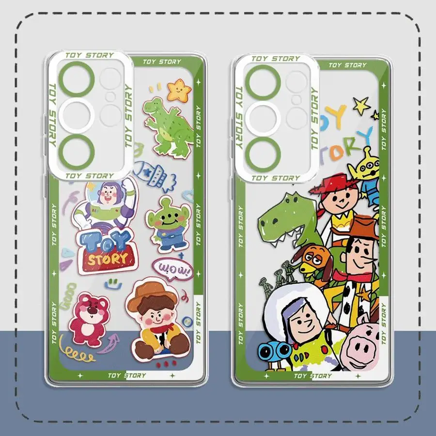 Prípad pre Samsung Galaxy S24 Ultra S25 S23 Plus S22 S21 Fe S20 Poznámka 20 10 Angel Eye Phone Cover Disney Cute Toy Story Cartoon