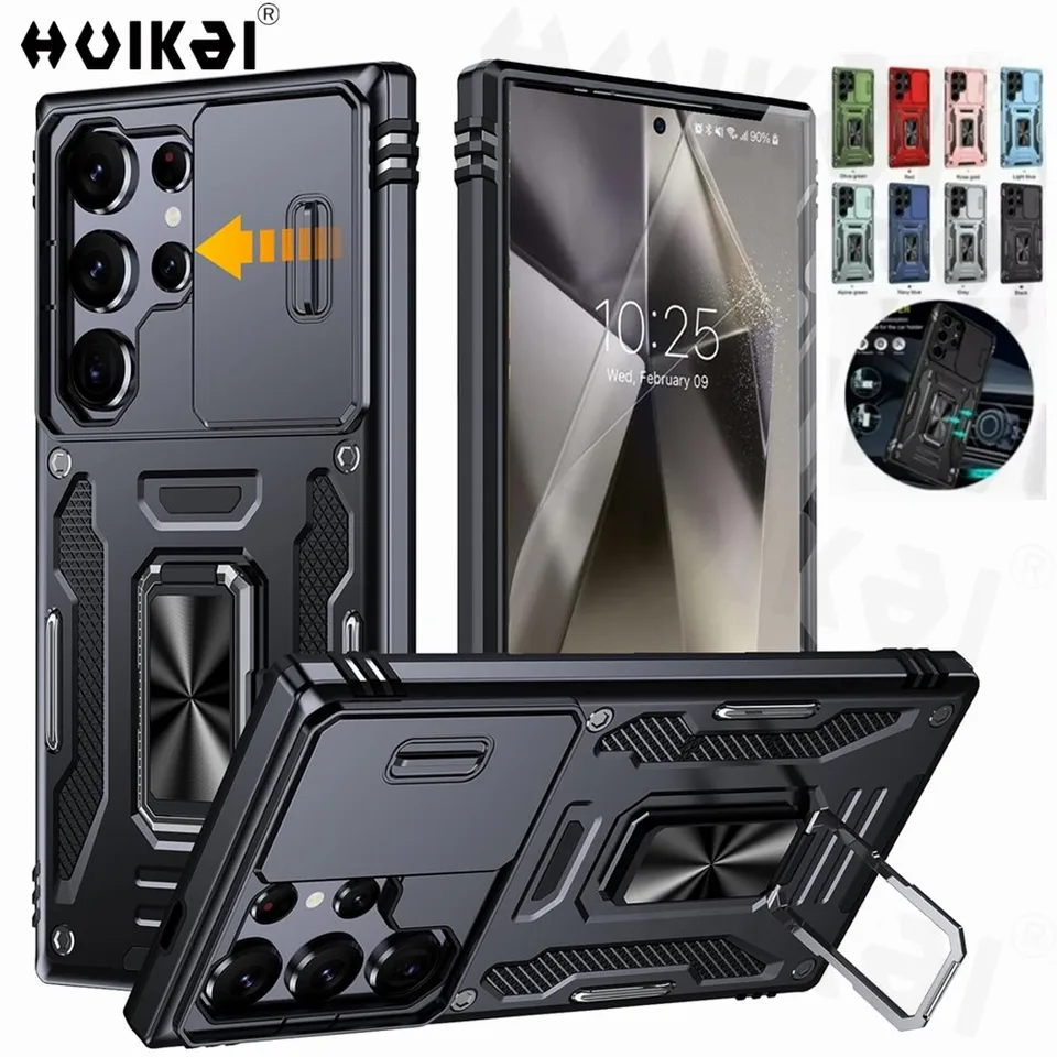 Prípad pre Samsung Galaxy S25 Ultra S24 Ultra S23 S24 FE A16 A55 A15 A35 A54 Ochrana šošovky Ochrana proti šošovky s kovovými držiakmi s kovovými držiakmi