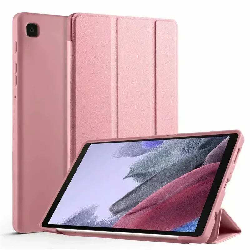 Prípad pre Samsung Galaxy Tab A8 10.5 x200 x205 x207 Tab A7 10.4 A9 plus 11 10.1 Kožená inteligentná spánková fonda stojan Solid Cover