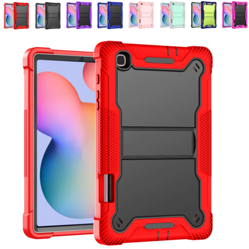 Prípad pre Samsung Galaxy Tab S6 Lite 10.4 P610 S7 Plus T970 S7FE T730 S8+ X800 S9 S9FE 11 palca X710 X510 Kryt s Kickstandom