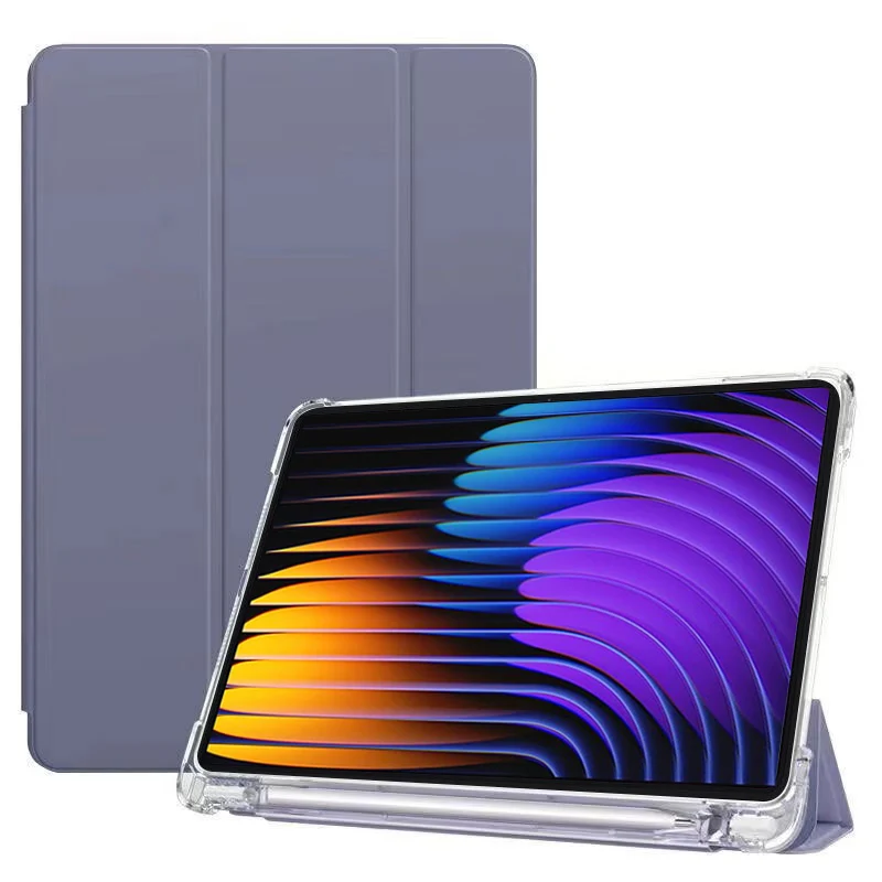 Prípad pre Xiaomi Pad 7 6 Pro Globálna verzia 2024 Tri-Triping Stand Soft TPU Back Tablet pre fonda Xiaomi Pad 6 7 Pro 11 palcový puzdro