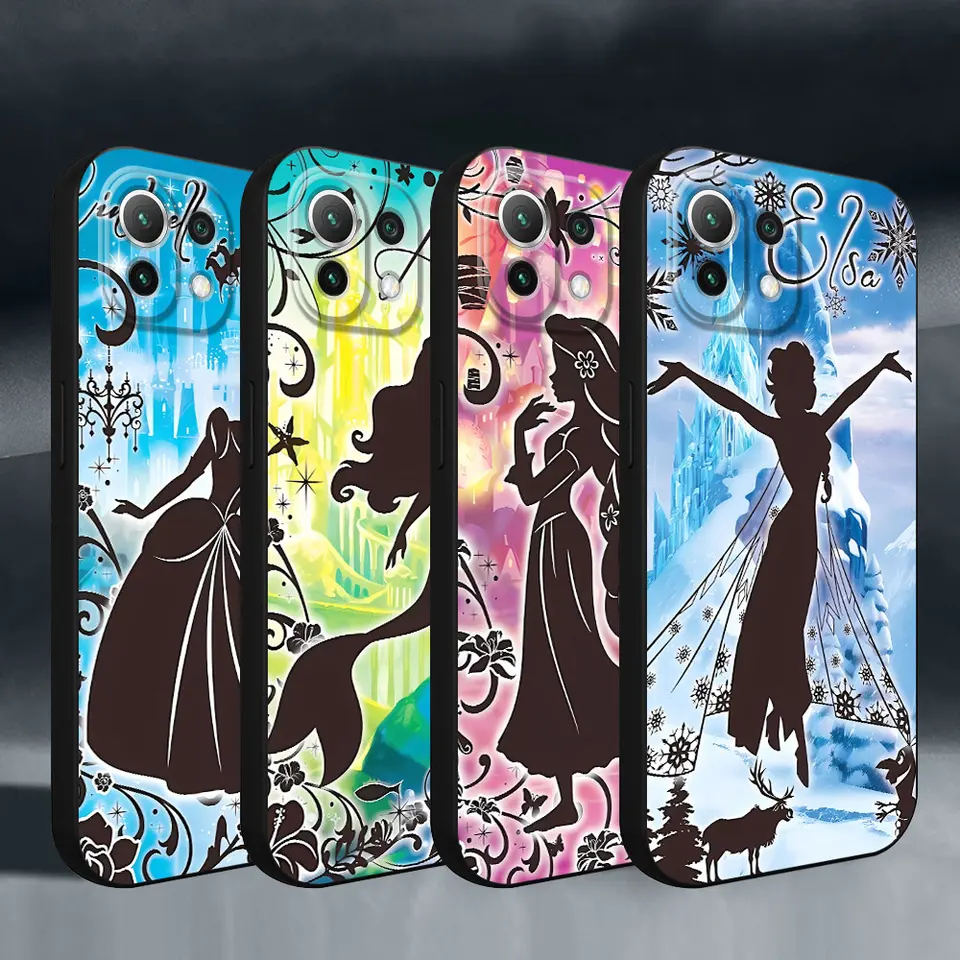 Prípad pre Xiaomi POCO X3 NFC 11 LITE 11T F5 10T PRO 12 X4 F1 POZNÁMKA 10 M5 13 C40 C51 TELEFÓNOVÝ OBCHOD Čierna fonda Cute Disney Princess