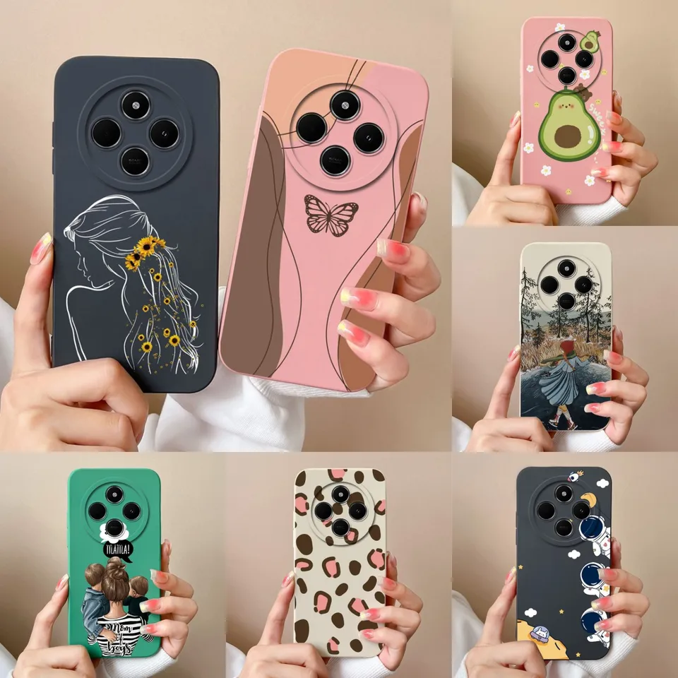 Prípad pre Xiaomi Redmi 14C 4G Pekné sladké dievčatá Silikón Soft TPU Ochranný kryt pre Redmi14C 4G Ultrathin Fundas Bumpers