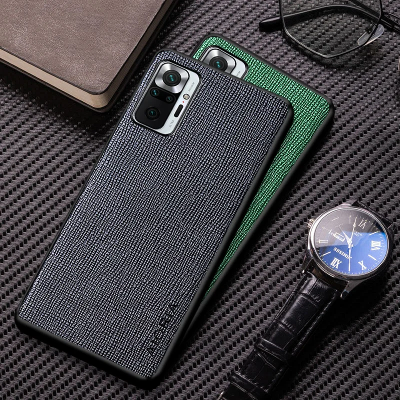 Prípad pre Xiaomi Redmi Poznámka 10 Pro Max 5g 10s Funda Moderná firma Solid Color Leath Phone Cover pre Redmi Note 10s Case 10s