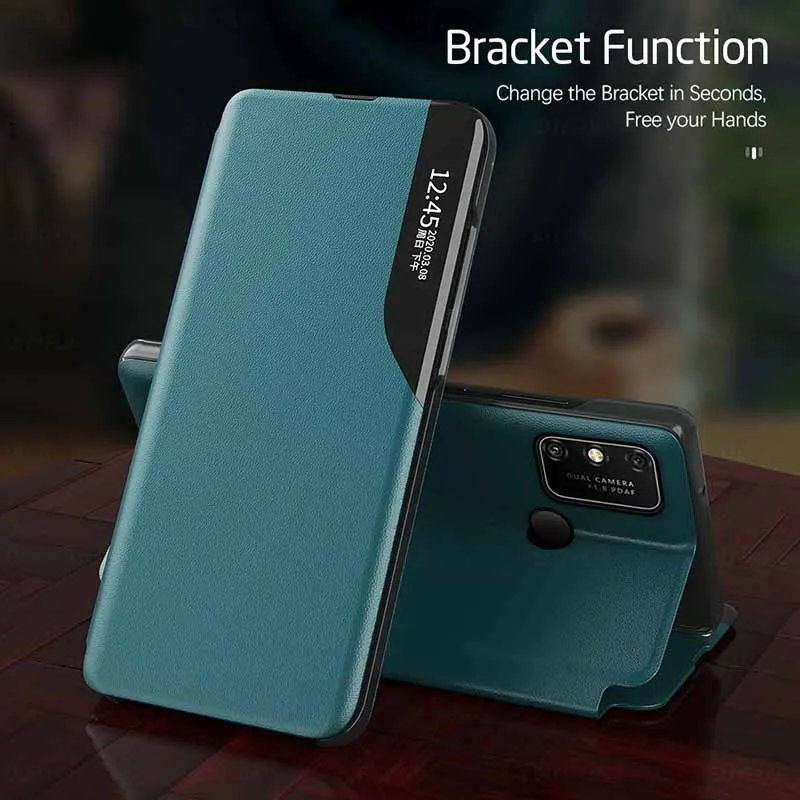 Prípad preklopenia inteligentného pohľadu pre Samsung Galaxy S20 S21 Fe Plus+ Ultra S20+ S 21 20 S21ultra S21+ S21Plus 5G Magnetic Book Stand Coque Coque