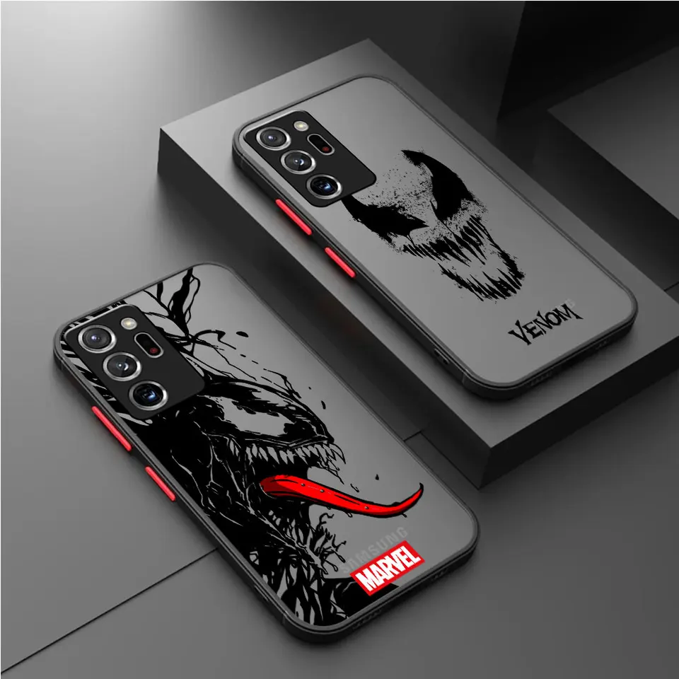 Prípad telefónu Marvel Venom Hero pre Samsung Galaxy Note 20 Ultra 10 plus 9 8 S10 S9 S8 Plus Matte Capa Cover