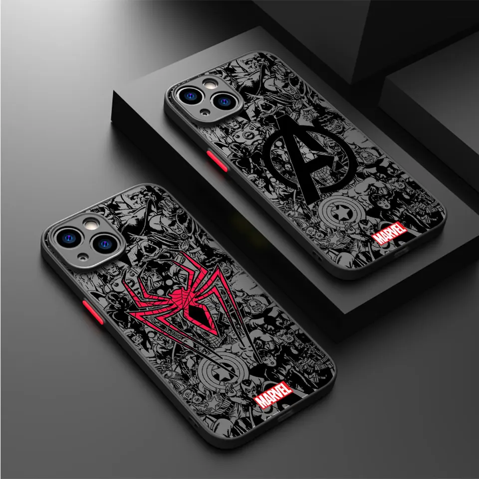 Prípad telefónu Superhrdina pre iPhone 13 7 6s SE 11 Pro 15 Pro XS x 8 plus 14 Pro Max xr 12 Mini luxusný nárazník tvrdý kryt PC