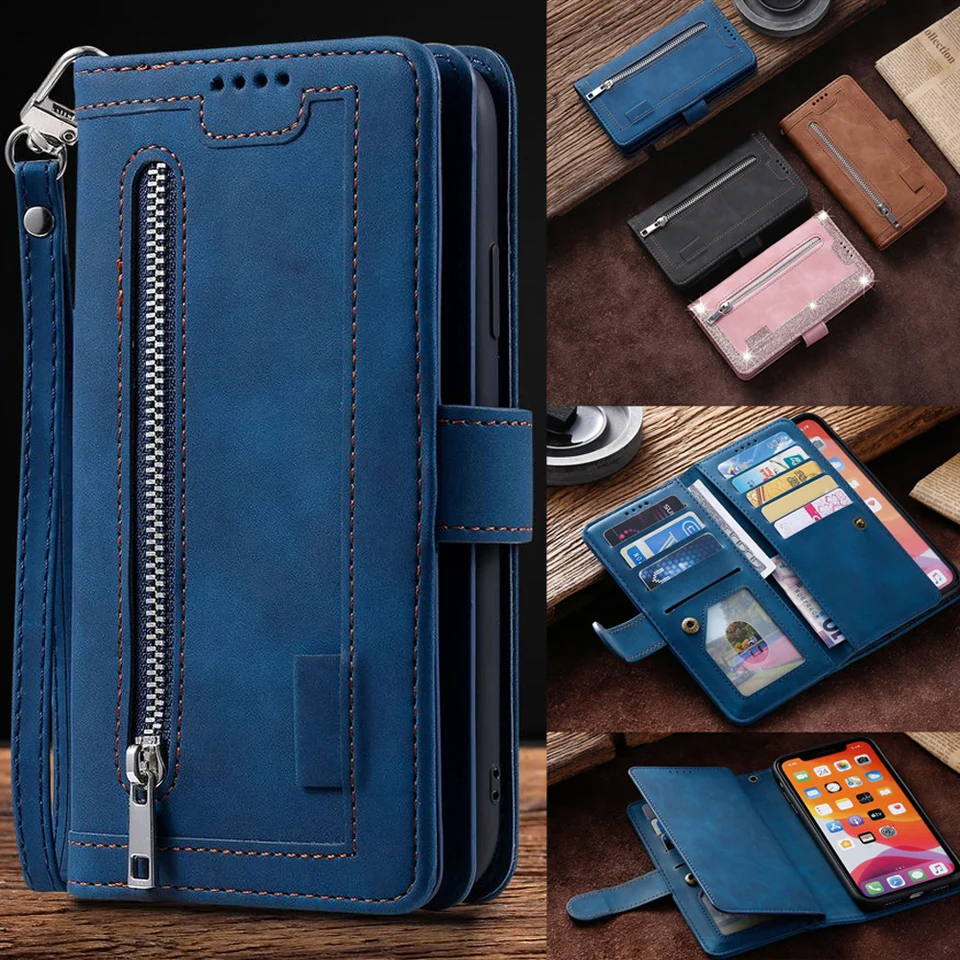 Prípady pre OnePlus 12 11R 11 10T 10R 10R 10 9 8 8. Pro Case Cover Coque Flip Wallet Phone pokrýva Sunjolly