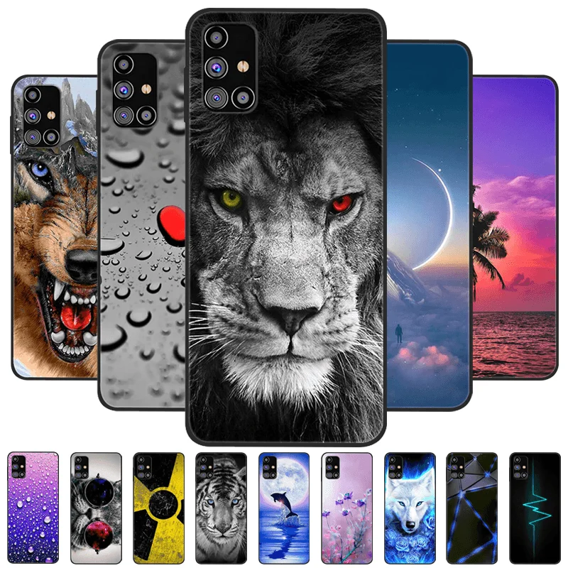 Prípady pre Samsung M31S Bumper SM-M317F SOCKOPPORPPRIPPRUD Soft Silikone TPU TPU TELEFINNÝ OBCHOD pre Samsung Galaxy M31 COQUE M31 Prime Fundas