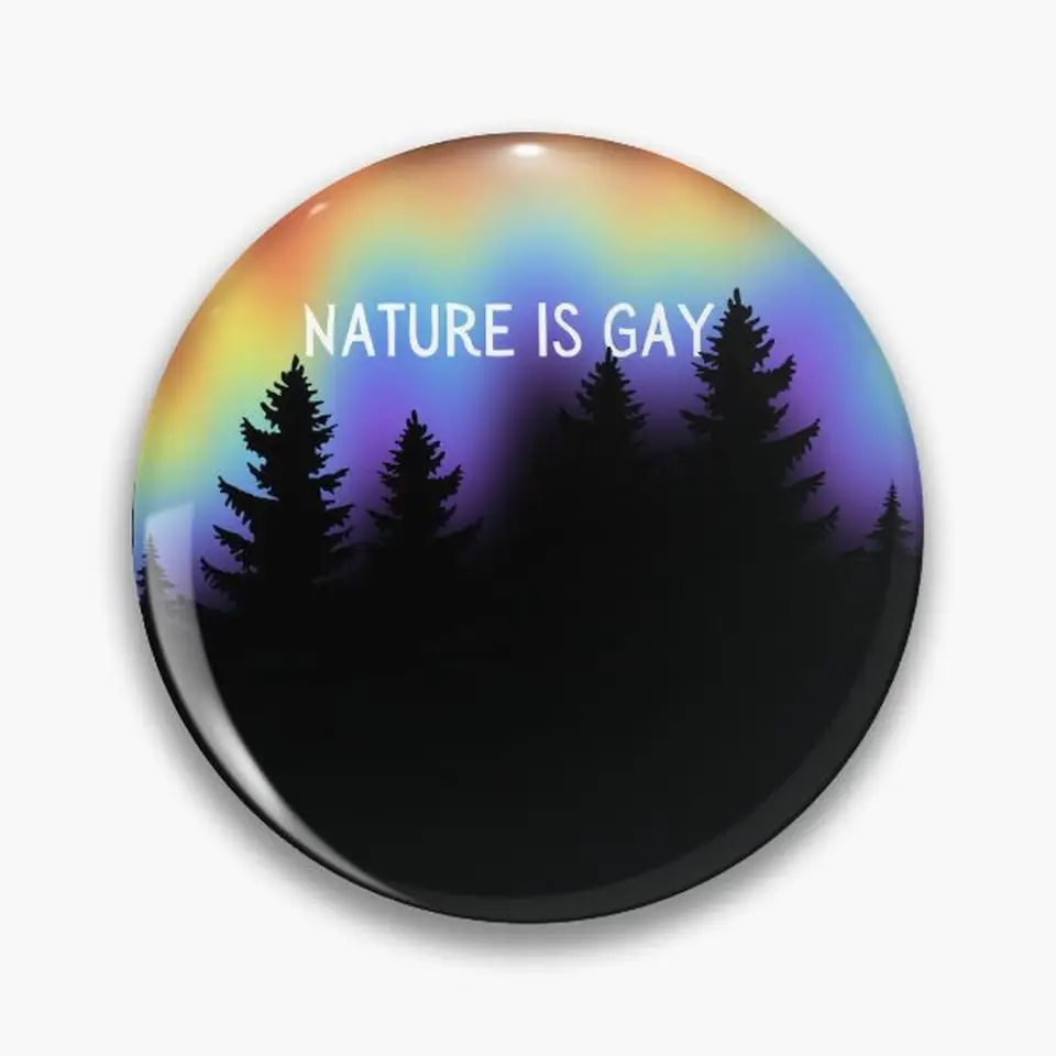 Príroda je gay - pýcha line pin gombíky brošne šperky príslušenstvo Prispôsobiť odznaky módnych klopov brošne