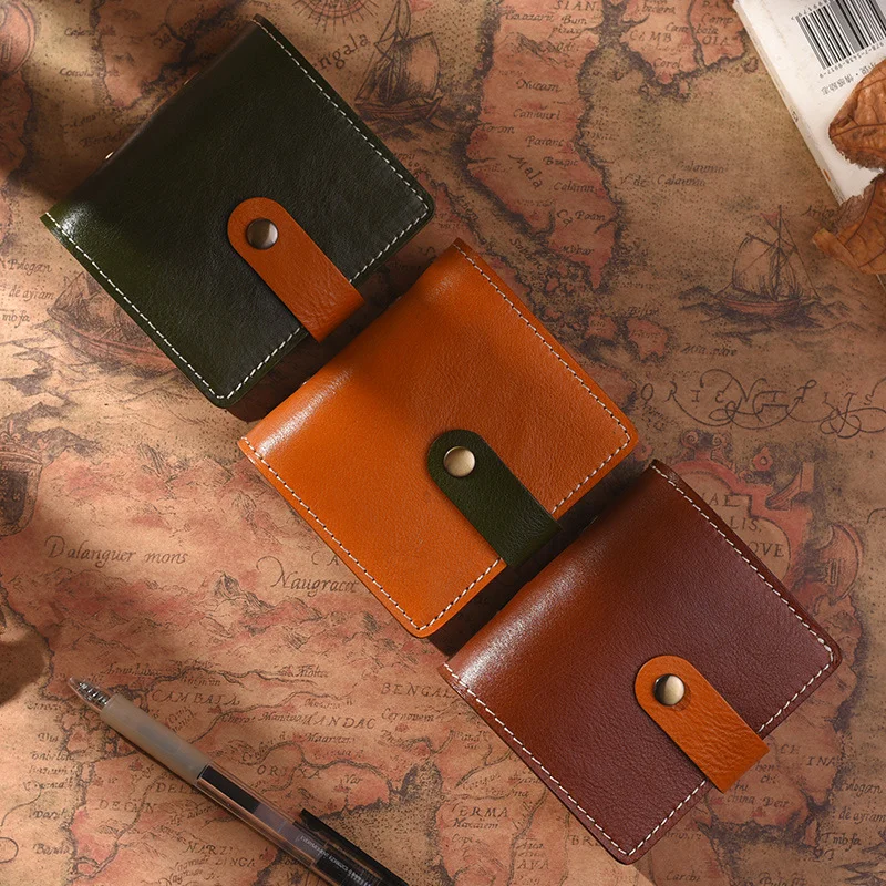 Prírodná koža A9 Mini veľkosť notebook Plánovač prsteňa s 3 otvormi spojivo šialená koňa koža vintage retro prenosný denník Poznámkový blok