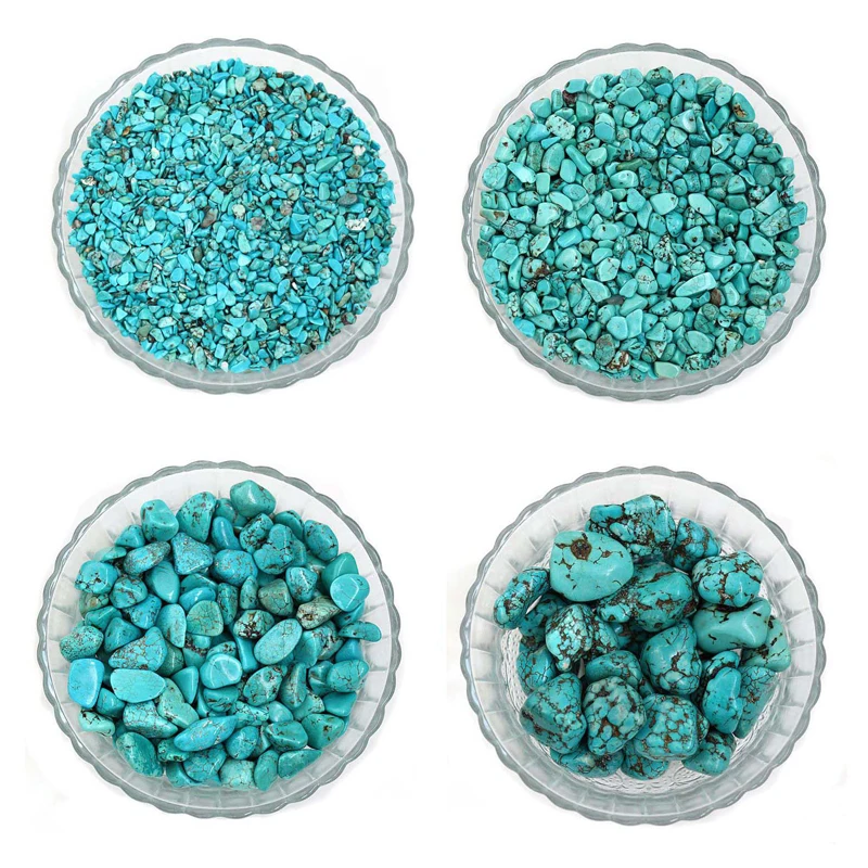Prírodná tyrkysová optimalizácia štrku Crystal DeGaussing Stone Decotion Decotion Váza kvetiny kvetinové kvetinové rybie tank Krajina kamienky
